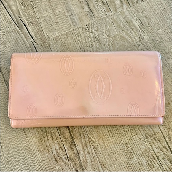 Vintage Cartier Pink Happy Birthday Patent Leather Wallet - Picture 3 of 13